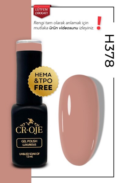 CROJE KALICI OJE Kalıcı Oje H378- Nude Pembe (12 ml.)