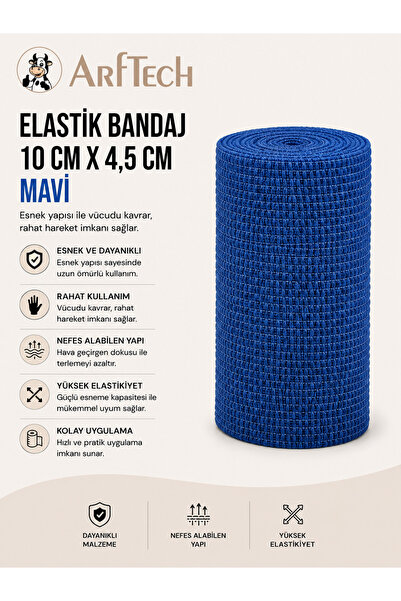 ELASTİK BANDAJ 10CMX4,5M MAVİ