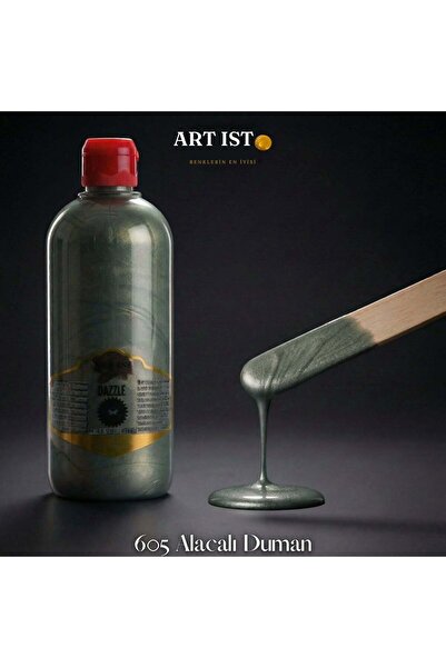 ART IST DAZZLE Metalik Sedefli ve Vernikli Su Bazlı Akrilik Boyalar 500ml | 6...