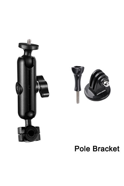 ORBMART Pole Bracket Metal Motorcycle Bicycle Camera Holder Handlebar Mirror ...