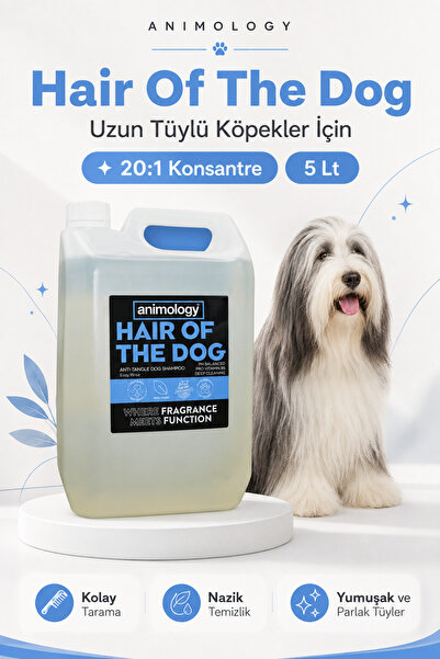 Animology Hair Of The Dog Uzun Tüylü Köpekler için Kremli Şampuan 5 Lt - 20:1...