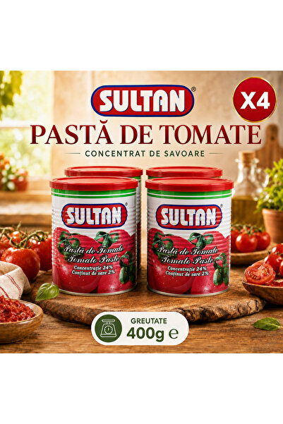 Sultan Pasta de tomate Sultan, Set 4 x 400 g