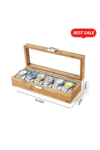 choice2 6 Slot Multi-Functional New 3,6,10 12 Slots Bammboo Wooden Watch Coll...