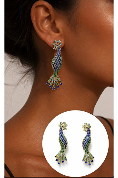 gozdeasutayaccessory Peacock Earrings