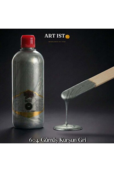 ART IST DAZZLE Metalik Sedefli ve Vernikli Su Bazlı Akrilik Boyalar 500ml | 6...
