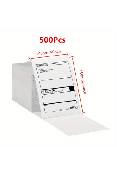 Choice 500pcs 4x6 Inch Direct Thermal Labels 500 Labels Per Stacked Strong Ad...