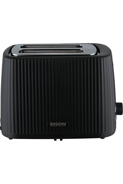 Edison محمصة خبز ستيل، 930 واط، لشريحتين - أسود