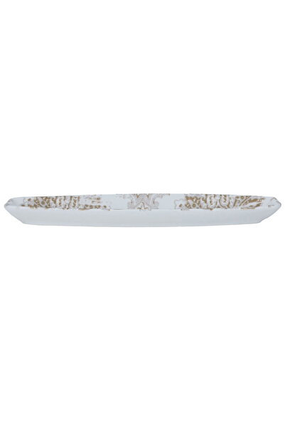 Alsaif Gallery Al Saif Gallery Porcelain Serving Plate, 31.5X7X2.7 Cm - White...