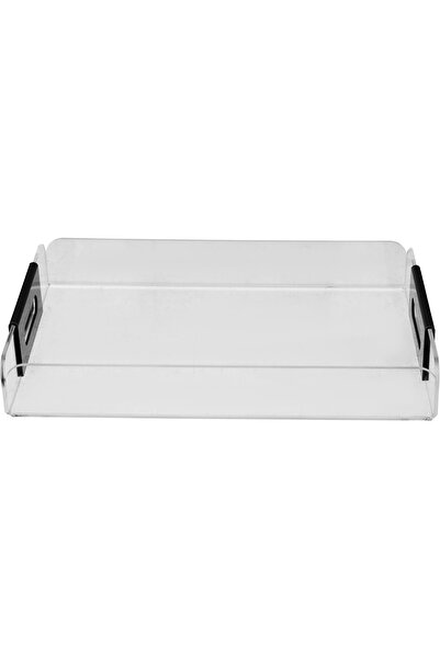 Alsaif Gallery Serving Tray Acrylic Alsaif Gallery, 36x26x5.5 cm - Transparen...
