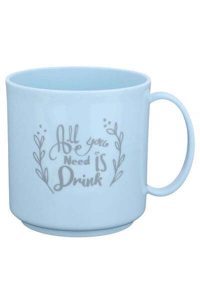 Alsaif Gallery Al Saif Gallery Plastic Mug, 450 Ml - Light Blue