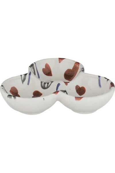 Alsaif Gallery Al Saif Gallery porcelain serving plate, circular, three secti...