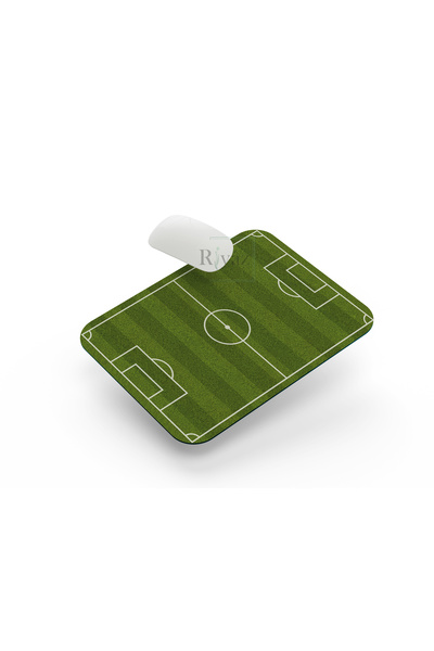 riyaz Futbol Sahası Desenli Dikdörtgen Mouse Pad, 17,5 cm x 19,50 cm