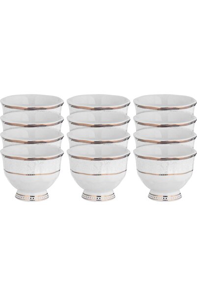 Alsaif Gallery Al Saif Gallery porcelain coffee cup set, white, embossed with...