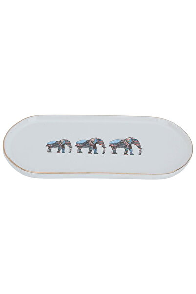 Alsaif Gallery Al Saif Gallery Porcelain Serving Board, 27 cm - White