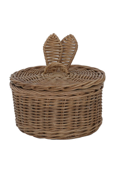 Alsaif Gallery Al Saif Gallery Round Wicker Serving Basket With Cover, 19 X 1...