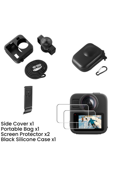 Choice E2235-Black-4in1 Flip Battery Side Cover for GoPro MAX 2 Removable Bat...