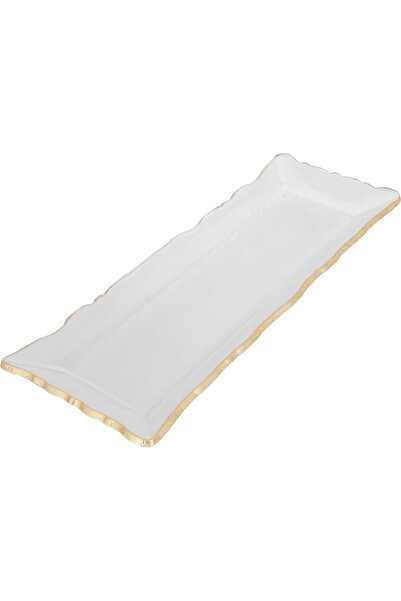Alsaif Gallery Al Saif Gallery glass dessert dish, 50 x 18 x 3 cm, rectangle,...