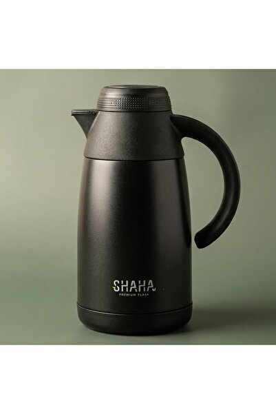 SHAHA Thermos, Internal Stainless Steel Holder, 0.8 Liter, Self-Service, Pres...