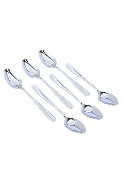 Alsaif Gallery Sola SteelAl Saif Gallery Spoon Set, Plain, 6 Pieces - Silver