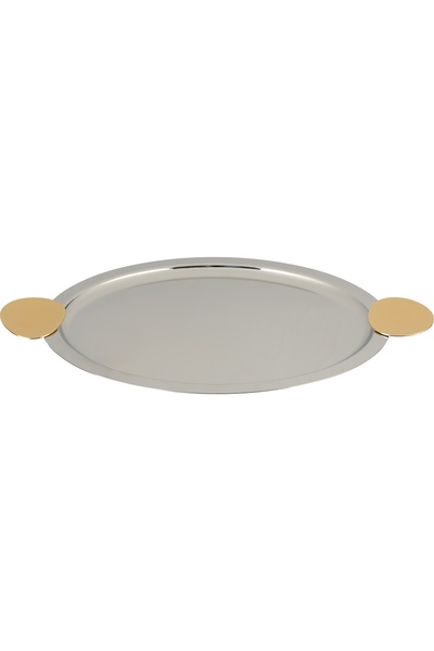 Alsaif Gallery Al Saif Gallery stainless steel serving tray, 35x27.1x0.9 cm, ...
