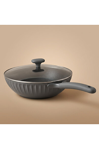 ROBUST Aluminum Frying Pan, 30cm, Tefal Non-Stick, Deep Round, Glass Lid - Da...