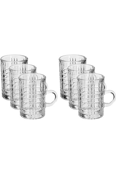 Alsaif Gallery Al Saif Gallery Glass Tea Bialat Serving Set, 6 Pieces - Clear