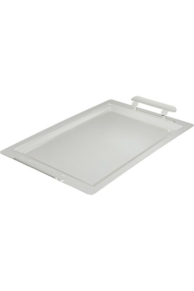 Alsaif Gallery Al Saif Gallery Stainless Steel Serving Tray, 43x18x1.7 cm, Re...