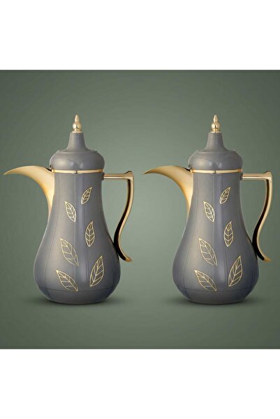Alsaif Gallery مجموعة ترمس السيف جاليري سالما، سعة 1 لتر، بنقش ذهبي، غلاف داخ...