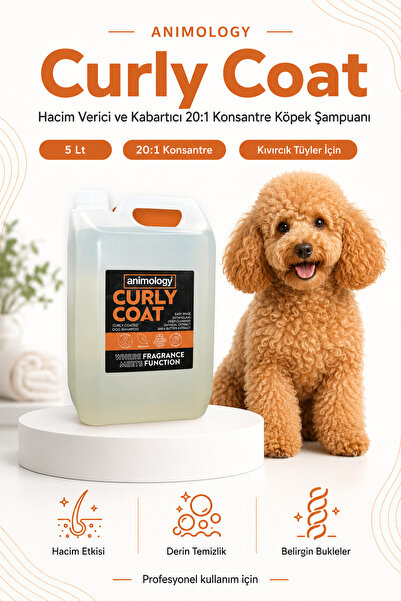 Animology Curly Coat Hacim Verici ve Kabartıcı 20:1 Konsantre Köpek Şampuanı ...
