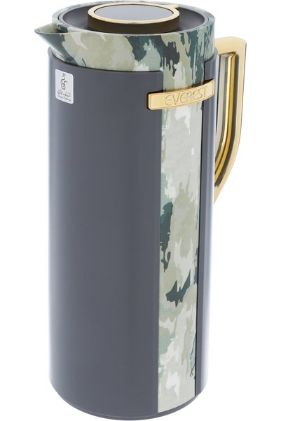 Alsaif Gallery Wydad Thermos, Dark Gray, Olive Oil, Golden Handle, 1 Liter