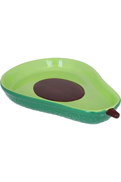 Alsaif Gallery Al Saif Gallery Avocado Shape Porcelain Dessert Plate, 24.9 X ...