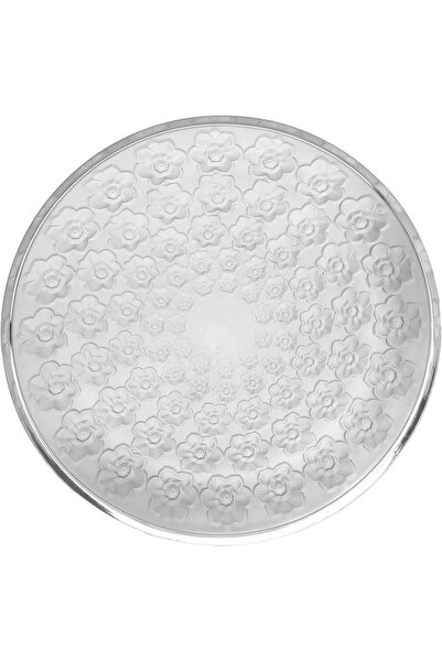 Alsaif Gallery Al Saif Gallery Glass Serving Dish, 27x27x2.5 cm, Round - Ice