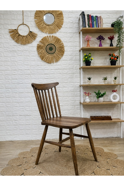 silla Yıldız Sandalye Ceviz Ahşap Sandalye