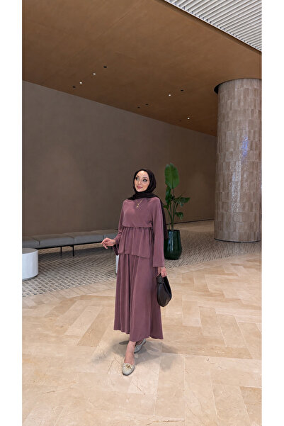 Riella BUTİK Ahen Oysho Kumaş Oversize Günlük Tesettür Takım