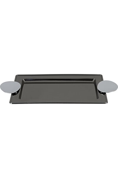 Alsaif Gallery Al Saif Gallery stainless steel serving tray, 30x18.5x2 cm, re...