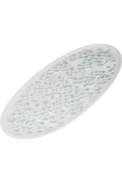 Alsaif Gallery Al Saif Gallery Porcelain Plate, 46.6x20x2 cm, Oval - White