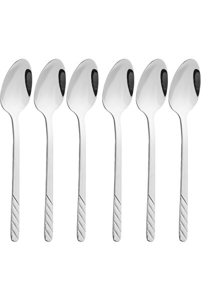 Alsaif Gallery Al Saif Gallery Stainless Steel Teaspoon Set, 6 Pieces, Engrav...