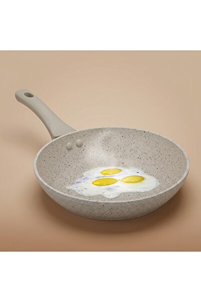 ROCKY granite frying pan, 24 cm - cream
