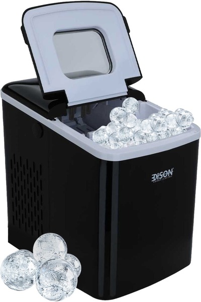 Edison Ice Maker, 120W, 1.8L - Black
