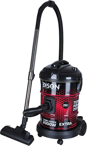 Edison Zl16-31H Turbo Barrel Vacuum Cleaner, 2000W, 25L - Black Red