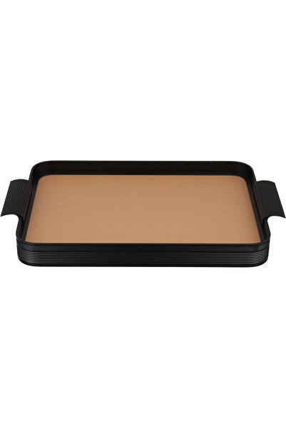 Alsaif Gallery Al Saif Gallery Stainless Steel Serving Tray, 30x24x3.6 cm, Re...