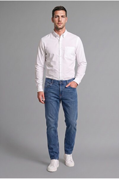 DeFacto Regular Fit Buttoned Collar Pocket Cotton Long Sleeve Shirt H4773Ax26Au
