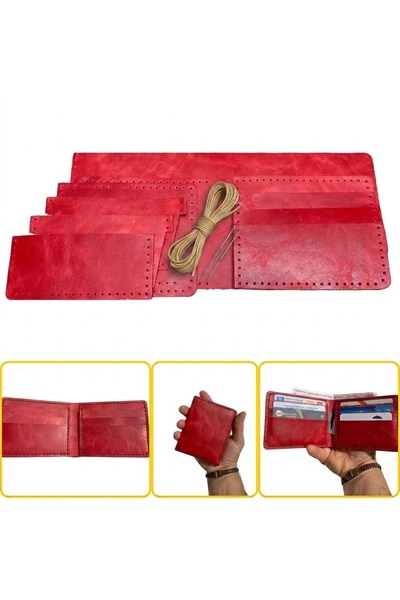 ipekbazaar DIY Meriç Σετ Κατασκευής Ανδρικού Δερμάτινου Πορτοφολιού, Χειροποί...