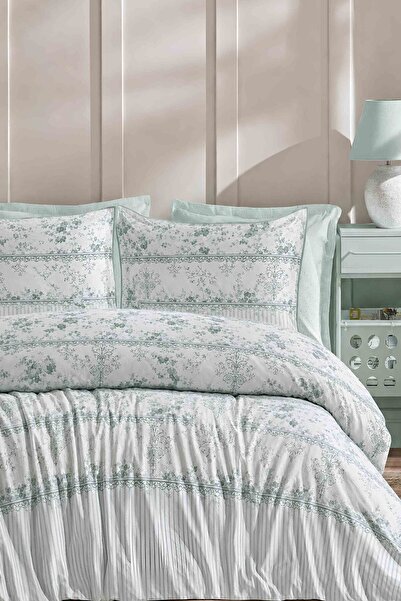 İQON Elastic Sheet Duvet Cover Set Double Size Bundle White