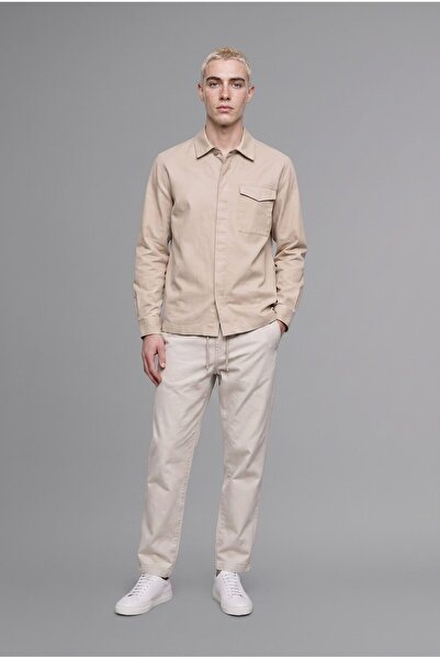 DeFacto 100% Cotton Single Pocket Hidden Placket Boxy Fit Shirt Jacket F7124A...