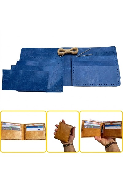 ipekbazaar DIY Meriç Σετ Κατασκευής Ανδρικού Δερμάτινου Πορτοφολιού, Χειροποί...
