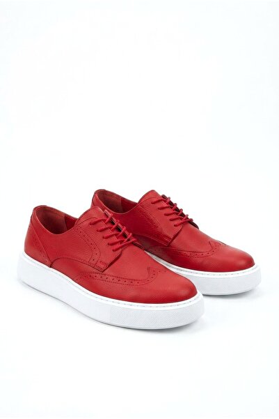 Zerenyus Changer over High Quality Men's Lace-Up Casual Classic Shoes Red