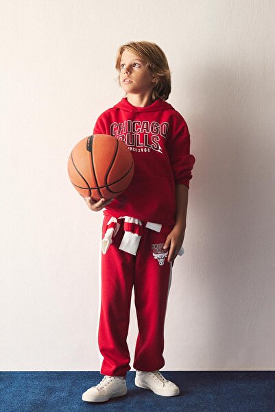 DeFacto Pantaloni de trening din material gros NBA Chicago Bulls pentru băieț...