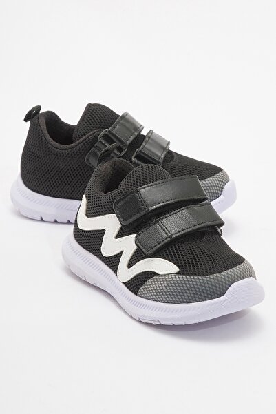mnpc Unisex Çocuk Siyah Günlük Spor Ayakkabı