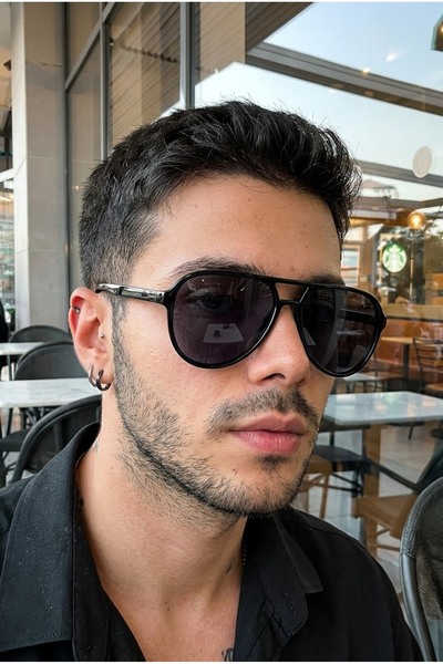 Chunky Frame Asmen Men's Unisex Polarized High Quality Ultra Light Black Sung...